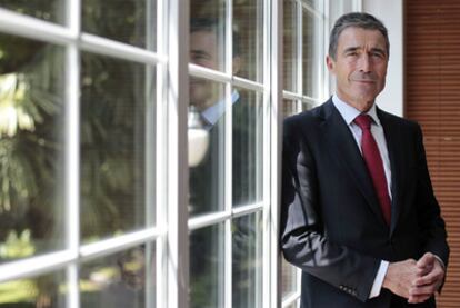 El secretario general de la OTAN, Anders Fogh Rasmussen, el pasado jueves en Madrid.