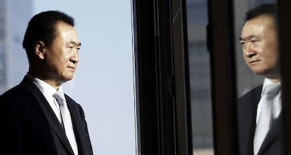 Wang Jianlin, president of Chinese property firm Wanda Group, in his Beijing office.