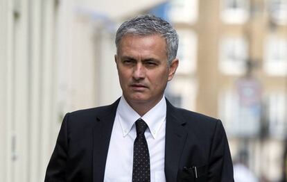 Jose Mourinho en Londres este jueves