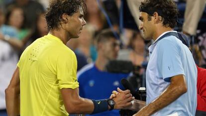 Nadal y Federer se saludan tras los cuartos de Cincinnati