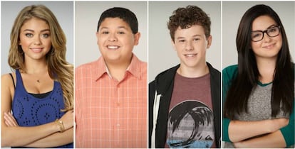 Sarah Hyland (Haley), Rico Rodr&iacute;guez (Manny), Nolan Gould (Luke) y Ariel Winter (Alex), de &#039;Modern Family&#039;.