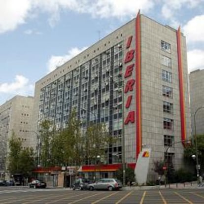 Exterior de la sede de Iberia en la madrileña calle de Velázquez.