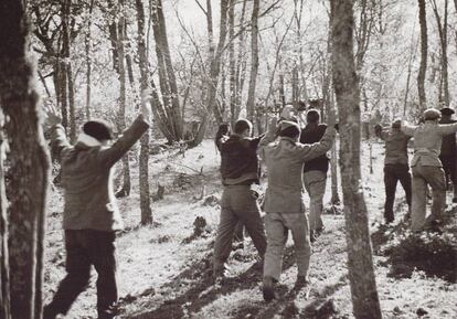 Republicanos capturados por las tropas franquistas.