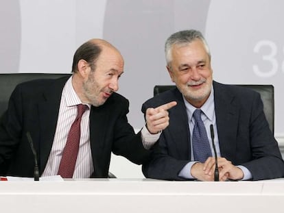 Rubalcaba y Griñán, en la primera reunión de la ejecutiva federal.