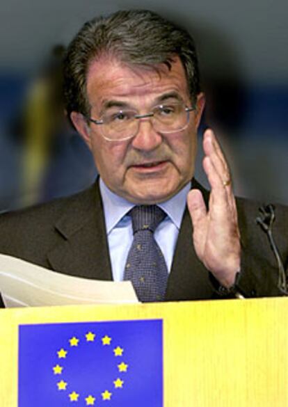 El presidente de la Comisión Europea, Romano Prodi, en Bruselas en 2002.