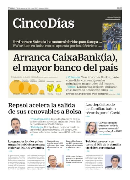 2021: se cierra el mapa bancario. La fusión de CaixaBank y Bankia es la última gran operación de concentración que da por cerrado el proceso de ajuste bancario iniciado con las intervenciones y fusiones de las cajas de ahorros. Solo media docena de entidades habían absorbido a las firmas más vulnerables, que tuvieron que buscar rescates públicos o privados.