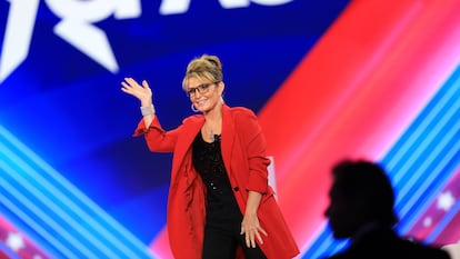 Sarah Palin, antigua gobernadora de Alaska, durante un acto público de este mes.