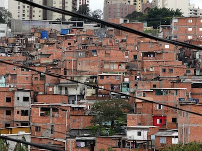  Vista geral da favela de Paraisópolis, zona sul da capital paulista.