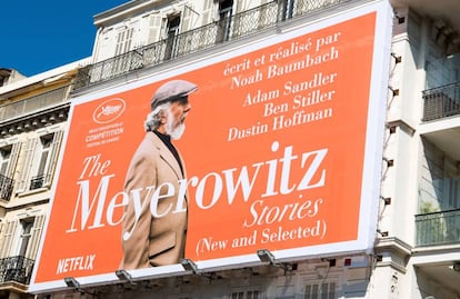 Un cartel de 'The Meyerowitz', de Netflix, en Cannes.