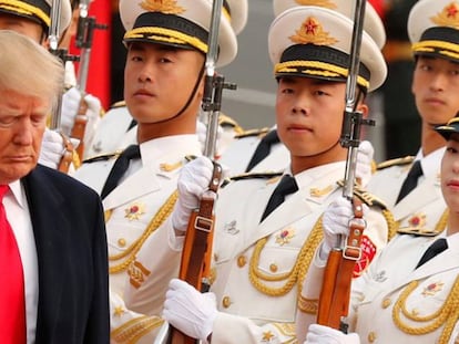 Donald Trump, en Pek&iacute;n, durante su visita oficial a China de noviembre pasado.  