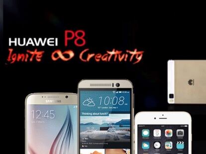 El Huawei P8 frente al Samsung Galaxy S6, iPhone 6 Plus y HTC One M9