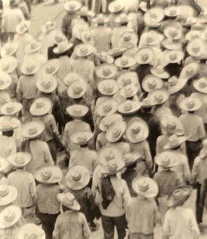 Manifestación de campesinos, 1928.