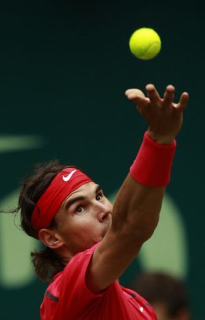 Nadal, en el torneo de Halle, disputado en julio.