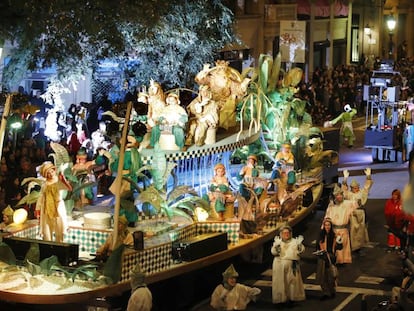 La carrossa del Rei Melcior, a la cavalcada de Barcelona.