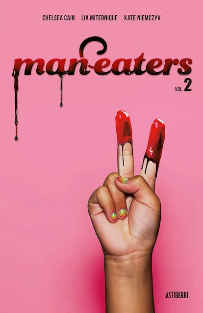 Portada del segundo volumen del cómic ‘Man-eaters’.