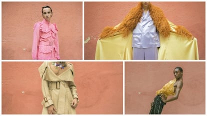 La relación entre Alejandro Gómez Palomo y los chicos que conforman su particular universo es mucho más profunda que el vínculo oportunista entre diseñador y modelo. En el 'backstage' del desfile les da órdenes como a un pelotón militar, pero “es fundamental que estén cómodos”, afirma. Puede que la mano de hierro de este apasionado de los aspectos más románticos e imaginativos de la indumentaria sea el secreto de su rápido ascenso. Porque, aunque a algunos todo esto les pueda parecer un circo, este circo sólo tiene un objetivo, sostiene Palomo: “Vender”.