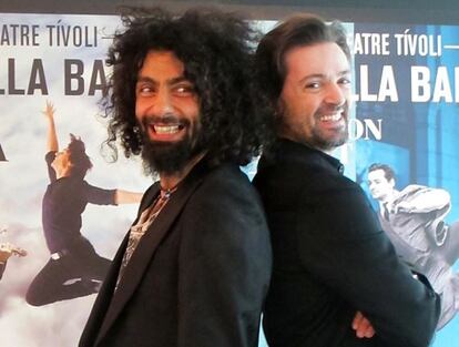 Ara Malikian (izquierda) y &Aacute;ngel Corella, ayer en Barcelona.