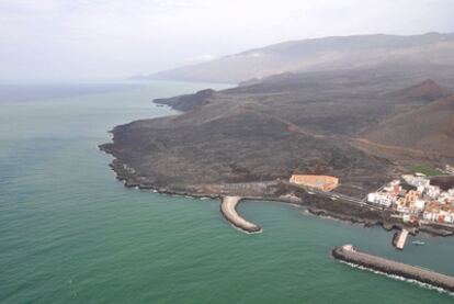 Zona afectada por la mancha volcánica en el Mar de las Calmas, frente a El Tacorón, en El Hierro.