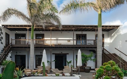 Terraza del hotel Palacio Ico, en la localidad de Teguise (Lanzarote).