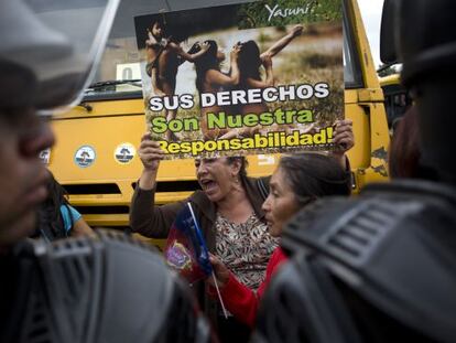 Una protesta contra la explotaci&oacute;n del Parque Yasun&iacute;.