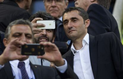 Valverde al Camp Nou per espiar el seu rival a la final de Copa.