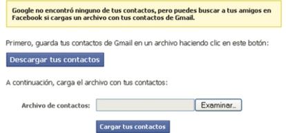 El truco de Facebook para importar contactos de Gmail.
