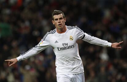 Bale celebra el primer gol del partido.