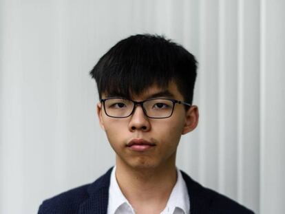 Joshua Wong, o 20 de junho em Hong Kong.