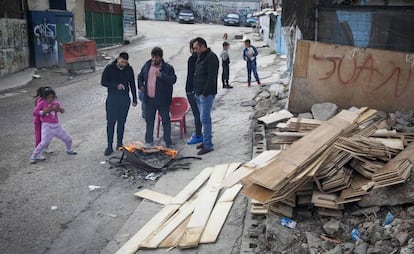 Ambiente este sábado en el sector 6 de la Cañada Real Galiana.