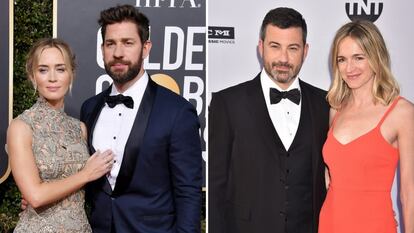 Las parejas conformadas por Emily Blunt - John Krasinski y Jimmy Kimmel - Molly McNearney no solo son amigos, sino también vecinos. Ambos matrimonios tienen mansiones en Los Ángeles que están directamente una al lado de la otra.