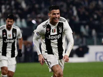 Cristiano Ronaldo, máxima estrella de Juventus, durante un partido que su equipo jugó de local, en Turín.