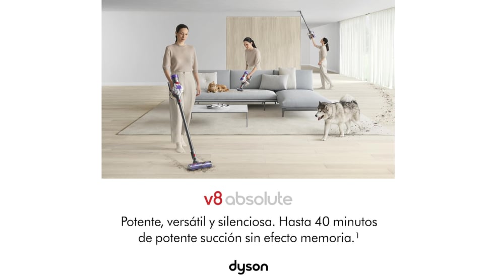 Esta aspiradora sin cable Dyson se transforma fácilmente en una aspiradora de mano.
