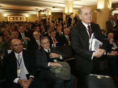 José María Cuevas, tras ser reelegido por séptima vez presidente de la patronal CEOE.