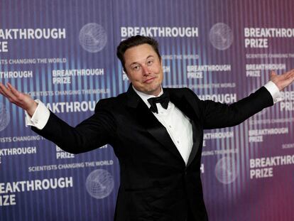 El dueño y consejero delegado de X, Elon Musk, en una entrega de premios en Los Ángeles en abril de este año.