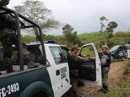 Operativo policial para la búsqueda de cinco jóvenes en Veracruz.