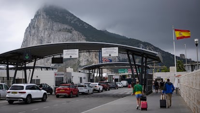 Frontera de acceso al peñón de Gibraltar, el pasado mes de agosto.