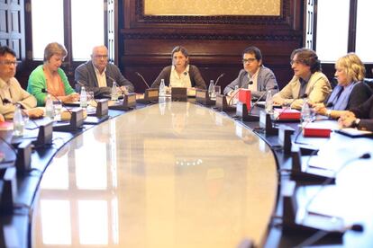 Reunión de la mesa del Parlament.