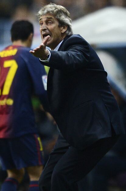 Manuel Pellegrini, durante el partido.