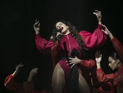 Rosalía, en el concierto de Barcelona.