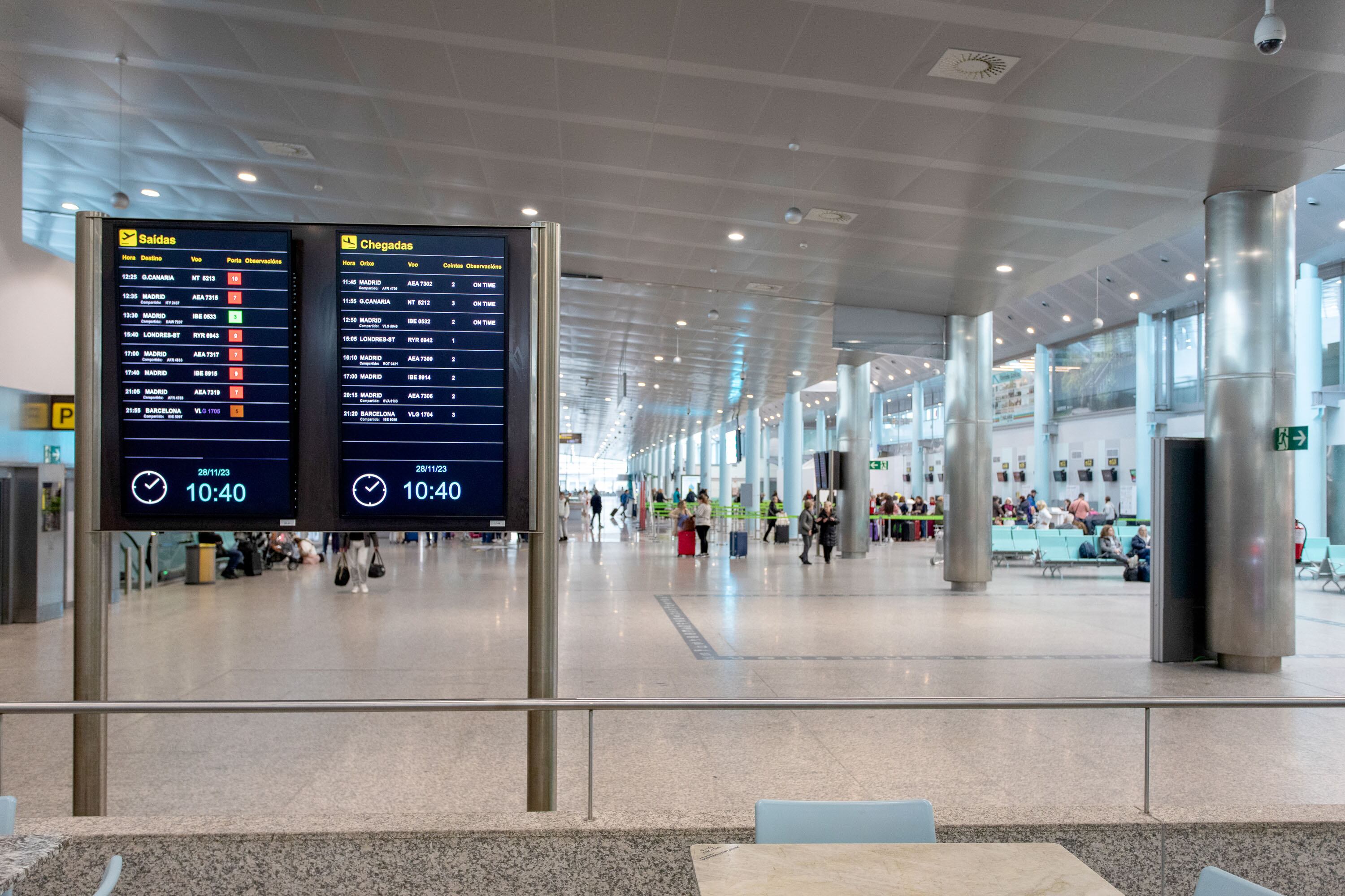 Terminal del aeropuerto de Vigo (Pontevedra).