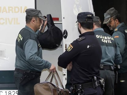 Llegada de los detenidos en la Operaci&oacute;n P&uacute;nica a la Audiencia Nacional.