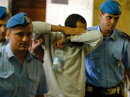 Rabei Osman, a su llegada al palacio de Justicia de Milán el pasado mes de julio.