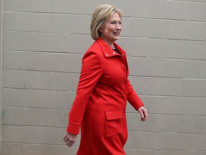 La candidata dem&oacute;crata Hillary Clinton en Des Moines, Iowa