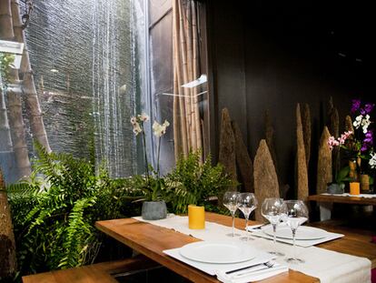 Comedor del restaurante Indochine, en Barcelona.