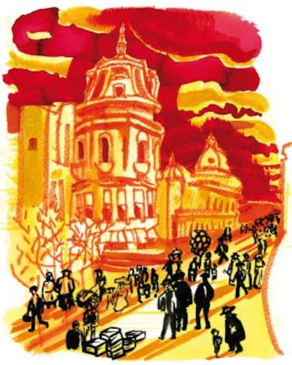 Una de las ilustraciones de Pablo Racioppi para 'Fervor en Buenos Aires'.