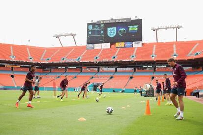 Entrenamiento de la selecci&oacute;n inglesa