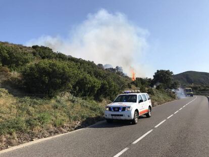 Un dels focus de l'incendi al cap de Creus.