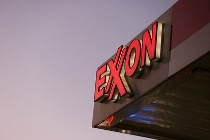 Una estación de servicio de Exxon en Nueva York.