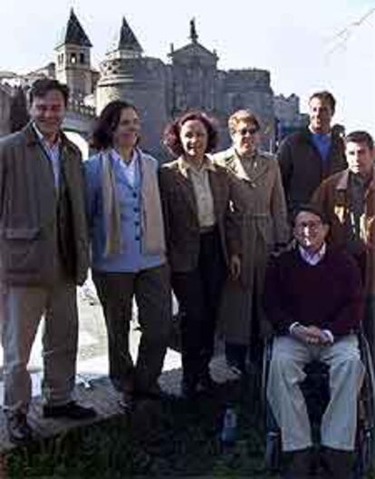 La ministra Palacio ayer, en Toledo, con su hermana Loyola.