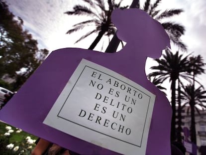 Concentración en favor de una ley de plazos en Valencia en 2008. / Jesús Císcar